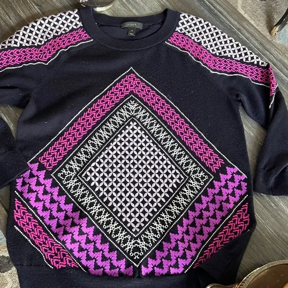 J Crew sweater 3/4 sleeve sz s - Picture 2 of 9